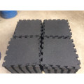 Black Color SBR Rubber Tile with Interlock, Size 500X500X15mm